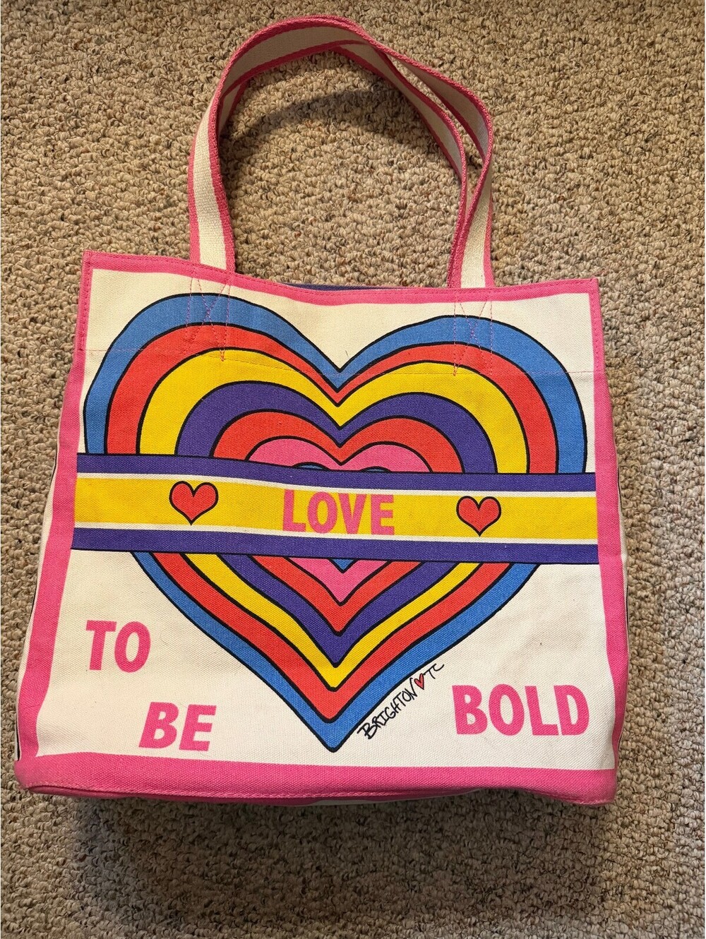 Brighton rainbow Love to be bold canvus tote bag
